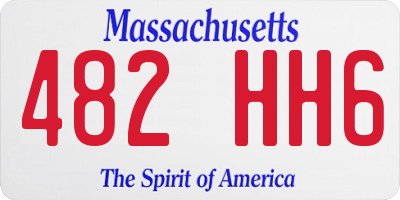 MA license plate 482HH6