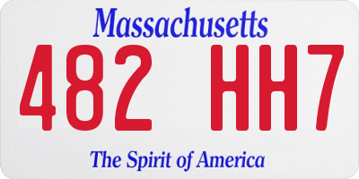 MA license plate 482HH7