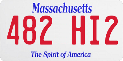MA license plate 482HI2