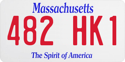 MA license plate 482HK1