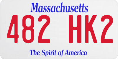 MA license plate 482HK2