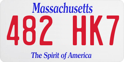 MA license plate 482HK7