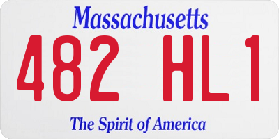 MA license plate 482HL1