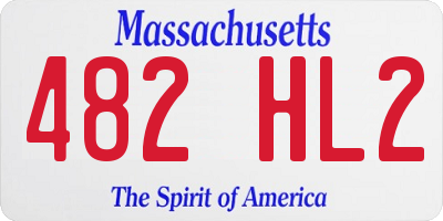 MA license plate 482HL2