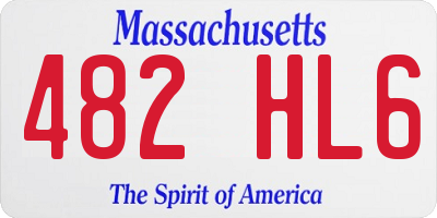 MA license plate 482HL6