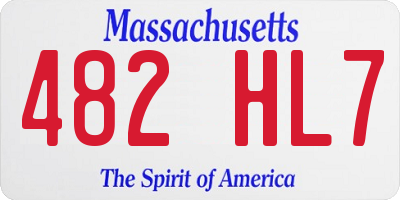 MA license plate 482HL7