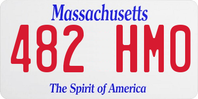 MA license plate 482HM0
