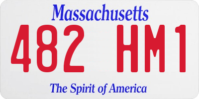 MA license plate 482HM1