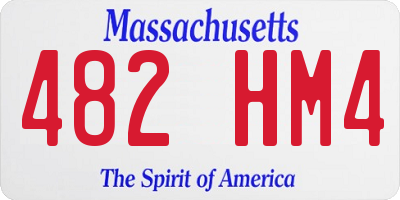 MA license plate 482HM4