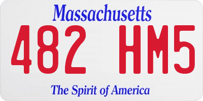 MA license plate 482HM5