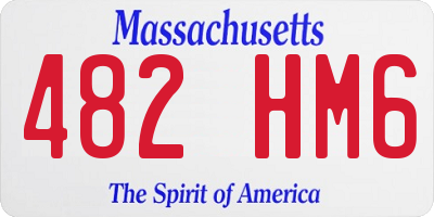 MA license plate 482HM6