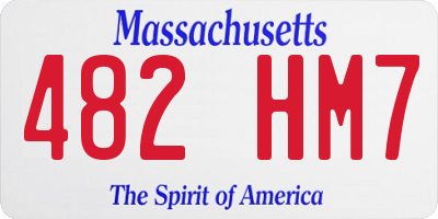 MA license plate 482HM7