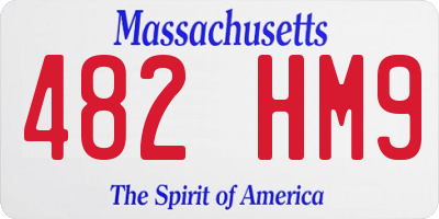 MA license plate 482HM9