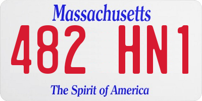 MA license plate 482HN1