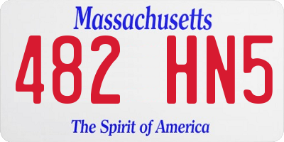 MA license plate 482HN5