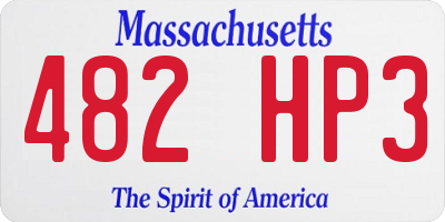 MA license plate 482HP3
