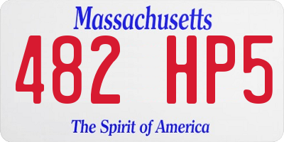 MA license plate 482HP5