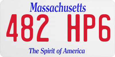 MA license plate 482HP6