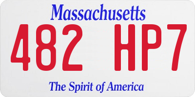 MA license plate 482HP7