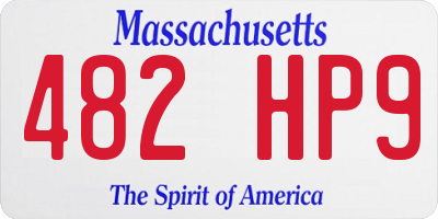 MA license plate 482HP9