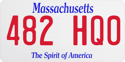 MA license plate 482HQ0