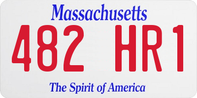 MA license plate 482HR1