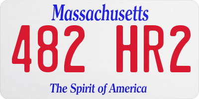 MA license plate 482HR2
