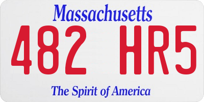 MA license plate 482HR5