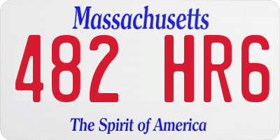 MA license plate 482HR6