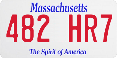 MA license plate 482HR7