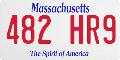 MA license plate 482HR9