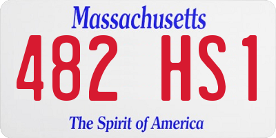 MA license plate 482HS1
