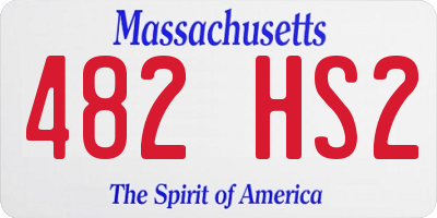 MA license plate 482HS2