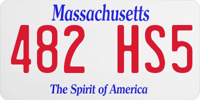 MA license plate 482HS5