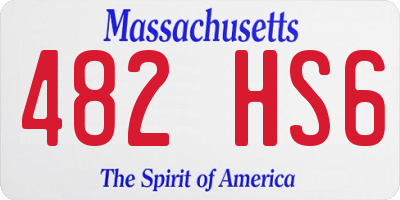 MA license plate 482HS6