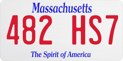 MA license plate 482HS7