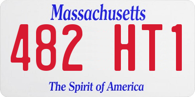 MA license plate 482HT1