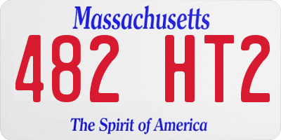 MA license plate 482HT2