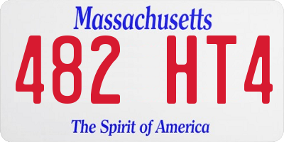 MA license plate 482HT4