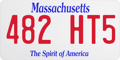 MA license plate 482HT5