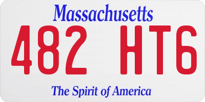 MA license plate 482HT6