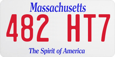 MA license plate 482HT7