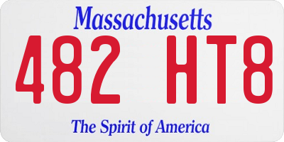 MA license plate 482HT8