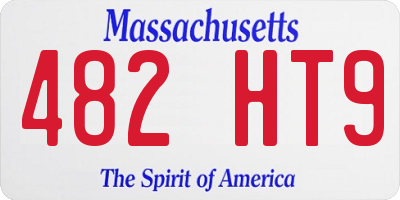 MA license plate 482HT9