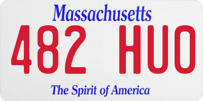MA license plate 482HU0