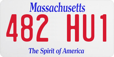 MA license plate 482HU1