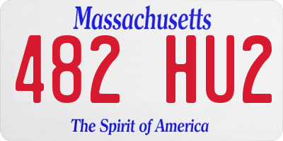 MA license plate 482HU2