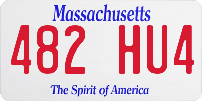 MA license plate 482HU4