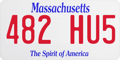 MA license plate 482HU5