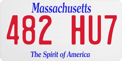 MA license plate 482HU7